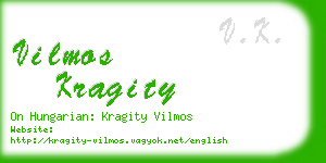 vilmos kragity business card